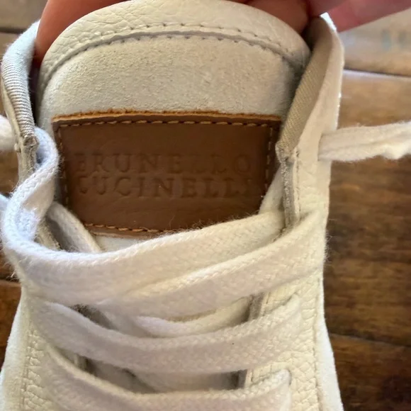 Brunello Cucinelli Low Top Sneakers Lace Up Monilli Shoes Authentic Size 39 - Picture 10 of 12